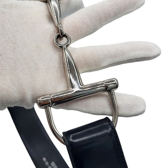 Gucci Tom Ford Oversized Horsebit Belt Black 80 - Picture 7 of 16